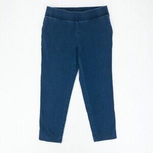 Pure Jill Indigo Slim Crops Pants Womens XS Petite Blue Knit‎ Denim Stretch
